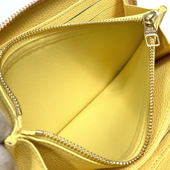 Louis Vuitton Monogram Amplant Zippy Wallet Round Zipper Pink Beige Yellow - Picture 8 of 8
